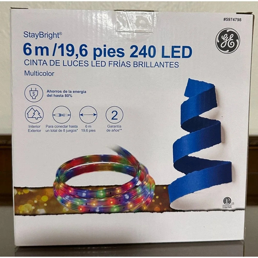 GE StayBright 240-Light 19.6-ft Multicolor Integrated LED Pool /Pato Tape Lights